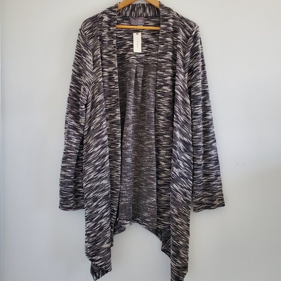 Saturday Sunday Sweaters - Saturday Sunday Cardigan Sweater Size L Blk/Wht